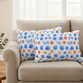 thumbnail image 2 of Blue Flower Outdoor Waterproof Pillow Covers, Cartoon Daisy Garden Florals Watercolor Decorative Rectangle Throw Pillowcase Sofa Cushion Sham for Patio/Couch/Chair, 20"x12" 2 Pack, 2 of 8