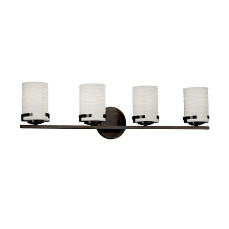 

Justice Design Group Por-8454-10-Wave Limoges 4 Light 31-1/2 Wide Bathroom Vanity Light -