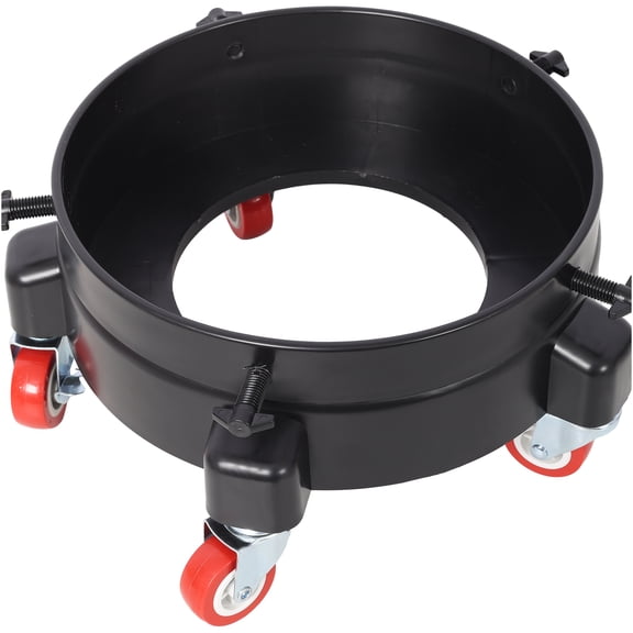 JERFIT 5 Gallon Bucket Dolly with 5 Swivel Casters, 360 Degree Rolling Bucket Caddy for Car Wash Detailing, Heavy Duty Plastic Bucket Mover Dolly for 5 Gal Pails, Black