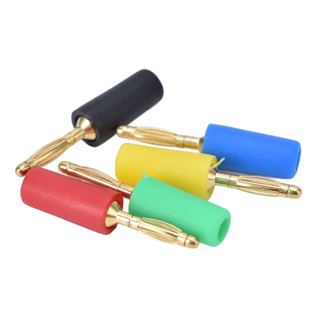 Conector De Plátanos, Duradero, Fácil Instalación, Conector Banana De Cobre Chapado En Oro, Varios Colores Para Conexión