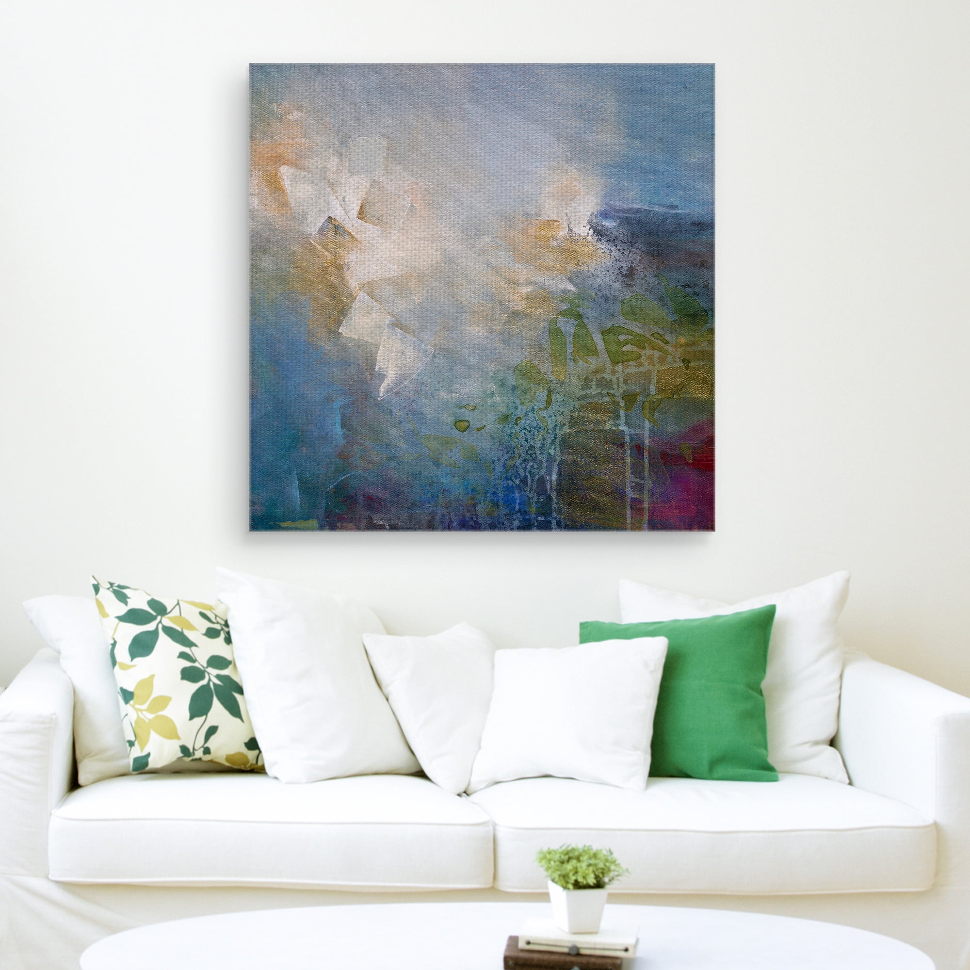 Masterpiece Art Gallery Segments Abstract By Karen Hale Canvas Art Print 35" x 35"