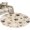 Beige, variant on Beige White Dog Paws Round Rug 3ft Washable Circle Entryway Rugs Non Slip Cute Puppy Paw Prints Area Rug Indoor Floor Carpet for Bedroom Kitchen Living Room Home Office Dining Room Nursery