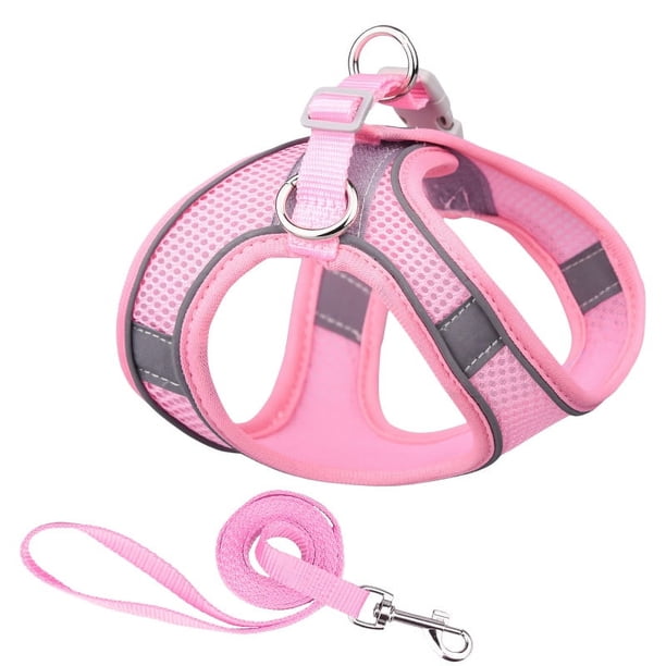 Reflective Dogs Harness With Leash Adjustable Harness Vest Breathable Collars For Small Large Dogs