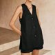 thumbnail image 1 of Traje elegante de 2 piezas para dama Conjunto elegante de 2 piezas a juego Conjunto casual de verano negro Hugtrwg Para estrenar, 1 of 9