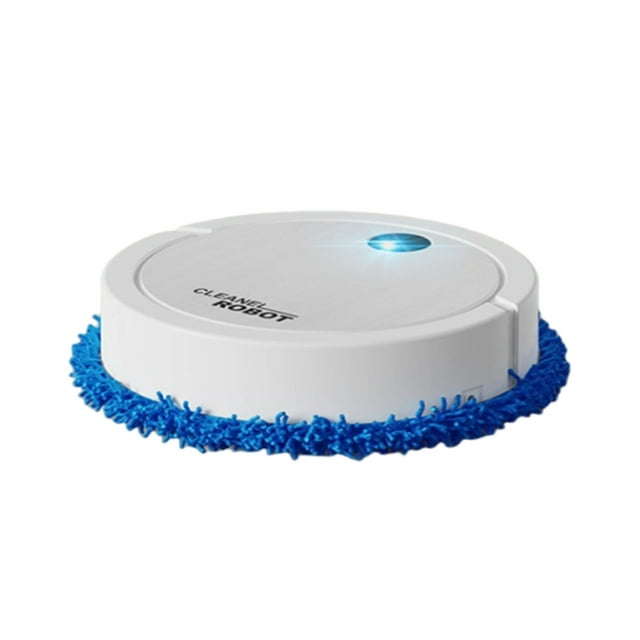 White Smart Sweeping Robot With Dry Wet Feature, Rechargeable For Floor Cleaning, Humidification Function For Home
