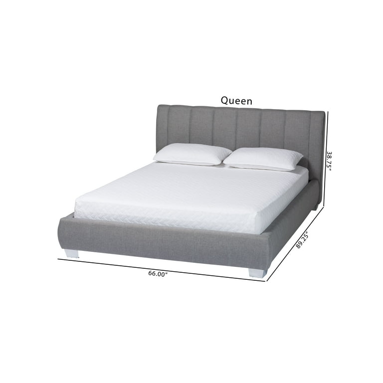 Baxton Studio Marzenia Contemporary Grey Fabric Queen Size Bed Baxton Studio Marzenia Contemporary Grey Fabric Queen Size Bed