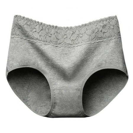 Menstrual Period Underwear for Women Mid Waist Cotton Postpartum Ladies Panties Briefs Girls Full Coverage Briefs Cotton Stretch Briefs