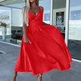 thumbnail image 2 of TJAZFJPA Linen Dress Ladies 2025 Sling Dress Cocktail Dress Long Dress, 2 of 5