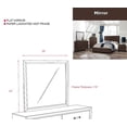thumbnail image 6 of Asheville 3 Piece Bedroom Set, Queen, Brown Wood, Modern (Panel Bed, Dresser & Mirror), 6 of 6