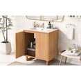 thumbnail image 7 of 29.5W x 18.1D x 35.1H, Solid Wood + MDF - Invisible Handle Design - Bathroom Decor - Adapt to Various Decoration Styles, 7 of 7