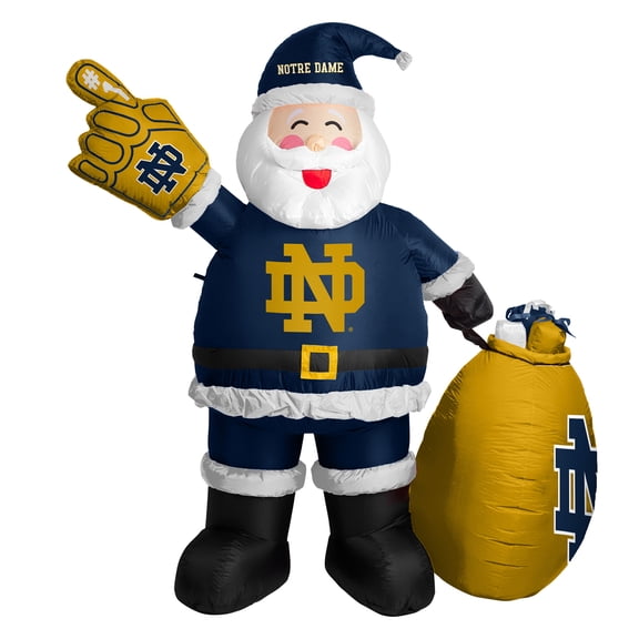 Notre Dame Fighting Irish 7' Inflatable Santa