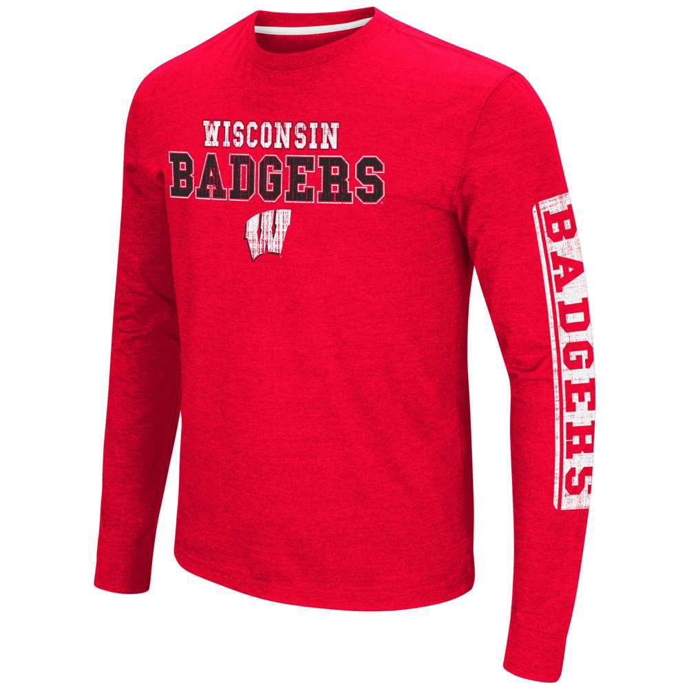 Wisconsin Badgers Colosseum Sky Box L S T Shirt Straight Print