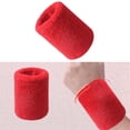 thumbnail image 2 of RotHome 1 Pack Cotton Wrist Band for Sweat Red Sports Wristbands for Men and Women Absorbent Wrist Sweatband for Tennis Basketball Running Gym Workout, 2 of 6