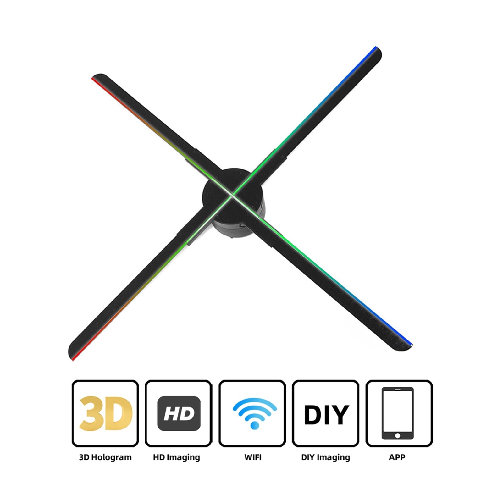 20.47" 3d Fan Hologram Projector LED Advertising Display Logo Light Led for Trade Show Exhibition Business Holiday ,Versatile And Practical