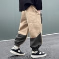 thumbnail image 6 of Gubotare Boys Cargo Pants Straight Leg Kids' Spring Cargo Joggers - Boys Girls Casual Tapered Pants Size 13-14 (Khaki,13-14 Years), 6 of 7
