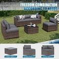 thumbnail image 5 of Sunmthink 7-Piece Wicker Patio Furniture Sets, Outdoor Conversation Set with 4 Inches Thick Cushions and Waterproof Cover, 5 of 6
