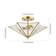 thumbnail image 3 of SAFAVIEH Haruna 16 in. Glam 2-Light Brass Gold Iron Mount Light with Iron Shade, 3 of 8