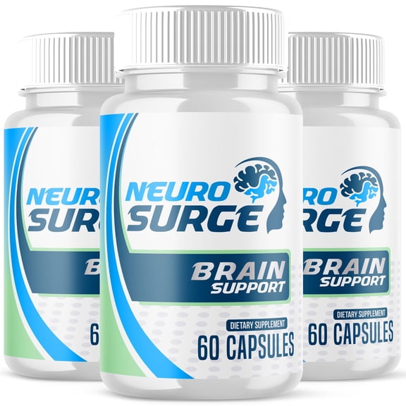 Neuro Surge Advanced Formula Brain Support Pills Maximum Strength Supplement NeuroSurge 180 Capsules