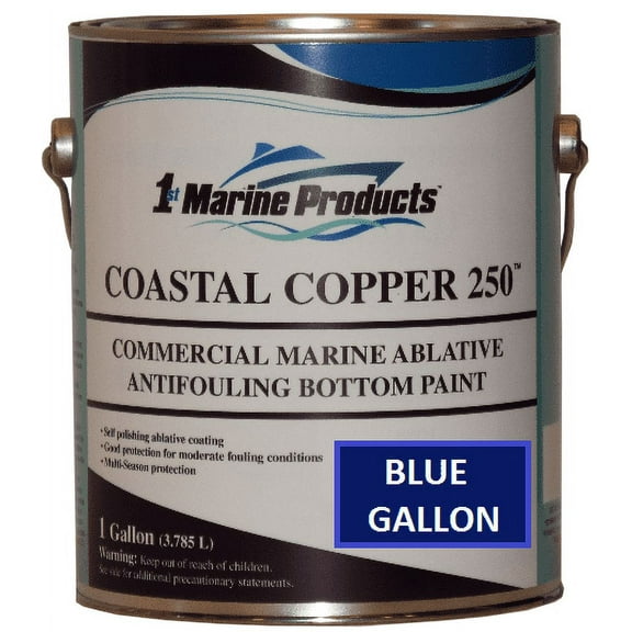 Coastal Copper 250 Ablative Antifouling Marine Paint Blue Gallon