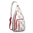 thumbnail image 1 of Cute Mythical Horse Sling Backpack - Unicorn Rainbow Print Shoulder Bag (Easy Access Pockets, Comfortable & Waterproof), 1 of 4