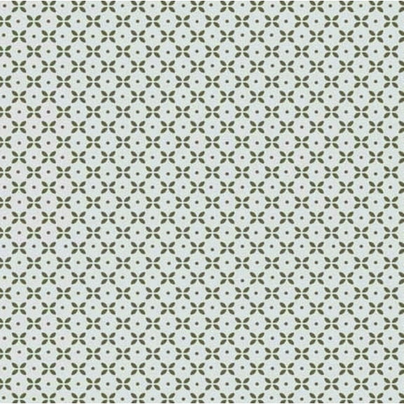 Stof European Nellie's Shirtings Flower Dots Green Quilting Cotton Fabric By The Yard