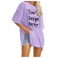 thumbnail image 4 of OSOLU Solid Color Women Summer Oversized T-Shirt Tshirts Tee Casual Short Sleeve Loose O-Neck Tops For Everyday Wear Cute Dailywear, 4 of 9