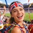 thumbnail image 3 of Bisitoy Football Headband Male and Female - Elastic Sports Sweatband, Cute Football Printed Hair Bands Soccer Headbands for Workout, Running, Yoga, Gym (Q), 3 of 5