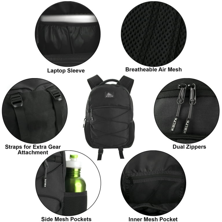 バッグ KELTY DAYPACK URBAN ALL BLACK LINE Kelty Laptop Backpack Bag 25 L Hiking Backpack for Men