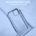 thumbnail image 6 of Compatible with iPhone 14 Case,[Silky Touch Premium Liquid Silicone] [Soft Anti-Scratch Microfiber Lining], Ultra Slim Shockproof Protective Case for iPhone 14 - Light Blue, 6 of 12