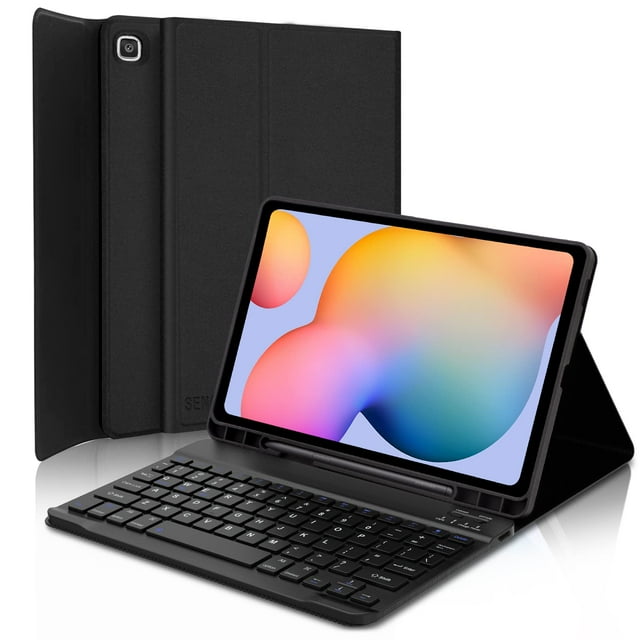 Funda con teclado para Samsung Galaxy Tab S6 Lite de 10,4 pulgadas con soporte para lápices
