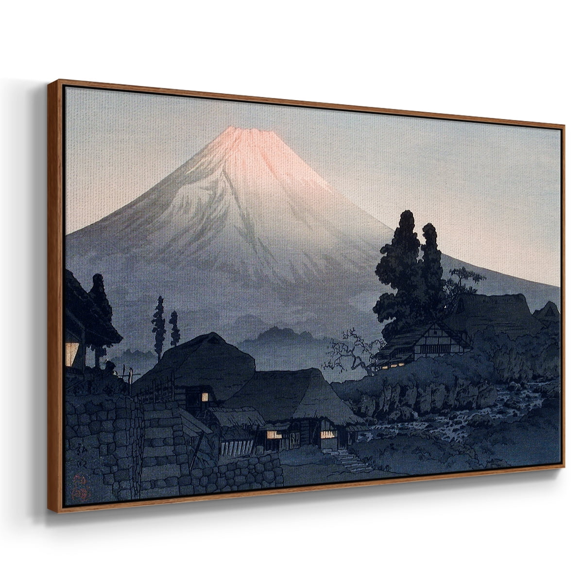 Vintage Landscape-CCCII By Wexford Home Framed in Walnut Wood Gallery Wrapped Canvas 27 in. x 41 in.