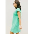 thumbnail image 4 of FOLUNSI Eco-Friendly Cap Sleeve Dress: Textured Green Fit, 4 of 8