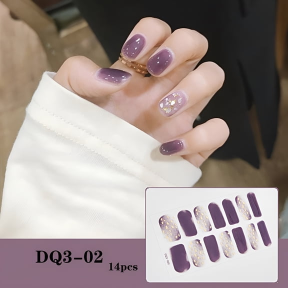RAGUPEL Gel Strips Semi Cured Gel Nail Art Sticker Waterproof Nail Strips
