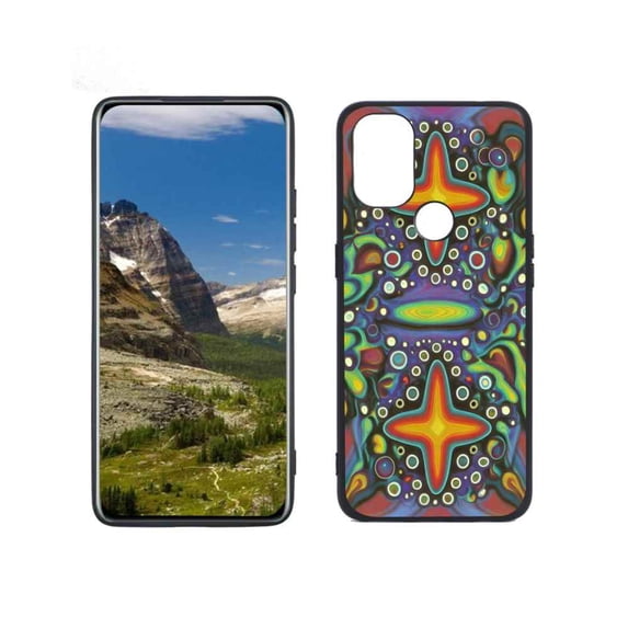 Compatible with OnePlus Nord N10 Phone Case, Abstract-Psychedelia-Hippie-31 Case Silicone Protective for Teen Girl Boy Case for OnePlus Nord N10