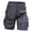 ZA-Gray shorts men, variant on Men's Outdoor Cargo Shorts Flat Front Baggy Shorts with Multi Pockets Solid Color Lightweight Hiking Shorts Khaki 42