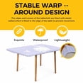 thumbnail image 4 of Easter Bunny Table Cloths for 5 Foot Rectangle Tables, Watercolor Butterfly Cute Rabbit Flowers Purple Patio Waterproof Elastic Fitted Tablecloths, Washable Rectangular Table Cover for Camping, 4 of 8