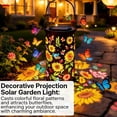 thumbnail image 3 of Colorful Sunflower Glow Solar Garden Lantern, Outdoor Openwork Decorative Lights with Floral Patterns, Hanging or Freestanding Solar Lantern, Windproof Rainproof, 3 of 7