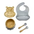 thumbnail image 1 of Set de alimentación para bebé Match & Enjoy Diseño de Hipopótamo en bambú, 1 of 8
