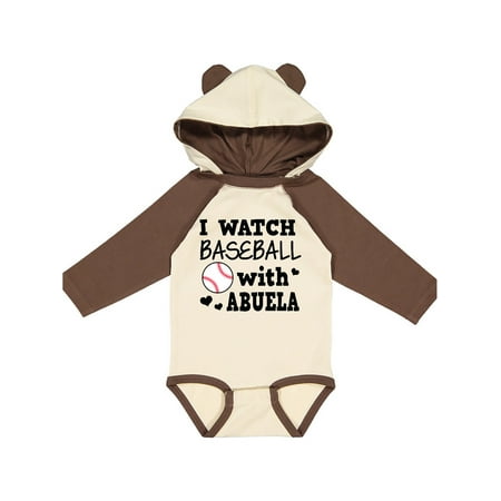 

Inktastic I Watch Baseball with My Abuela Gift Baby Boy or Baby Girl Long Sleeve Bodysuit