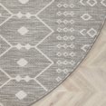 thumbnail image 3 of Well Woven Indoor/Outdoor Roung Rug 3'11" Nors Light Grey Nordic Lattice, 3 of 6
