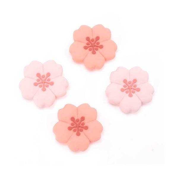 GeekShare Thumb Grips Compatible with Switch 1/OLED/Lite Soft Silicone Joystick Caps 4PCS Sakura
