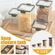 thumbnail image 1 of Xihbxyly Recipiente Hermético para Almacenar Alimentos, Diseño de Plástico Transparente, Apilable y Compacto, para Conservar Alimentos Secos, Organización de La Cocina, Juego de 460 Ml a 1800 Ml, Opc, 1 of 1