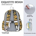 thumbnail image 5 of Black Sunflower Backpack for School,Cute School Bag,Schoolbag with Adjustable Shoulder Straps & Padded Back,13.4"x11"x4.7", 5 of 6