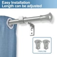 thumbnail image 4 of Urbanest Adjustable Single Curtain Rod Set Buckingham Finials – 5/8-Inch Diameter, With Pewter Rod, 28–48 Inches, 4 of 6