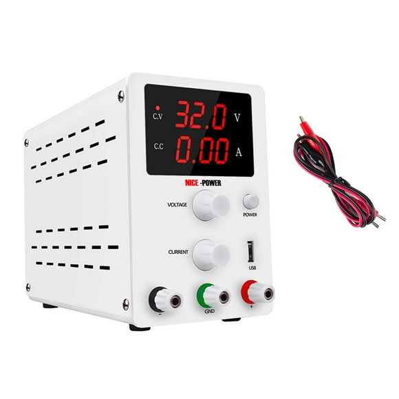Digital Bench Regulated Switching DC USB Power Supply 30V 10A Adjustable Laboratory Bench Power Source Regulator ,Easy to Use
