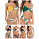 thumbnail image 5 of Traje de baño de dos piezas para mujer Conjunto de bikini de empalme con estampado Trajes de baño, 5 of 8