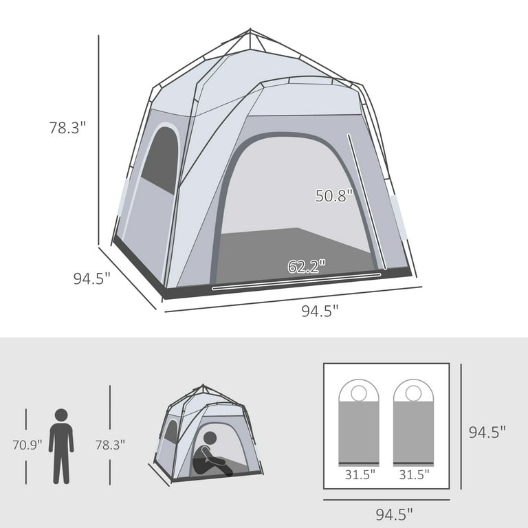 OUTDOOR TENT 4P 収納バッグ付き OUTDOOR TENT 4P 収納バッグ付き