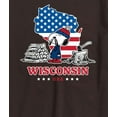 thumbnail image 2 of Peanuts - American Flag Wisconsin Snoopy - Men's Short Sleeve Graphic T-Shirt, 2 of 5