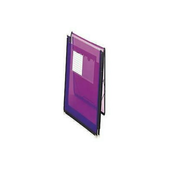1PK Poly Wallets, 2.25" Expansion, 1 Section, Letter Size, Translucent Purple