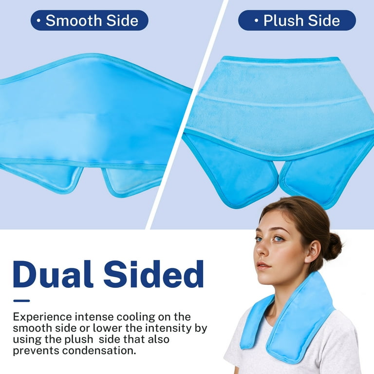 Lefeke Large Reusable Neck Ice Pack, Plush Cold Compress Wrap for